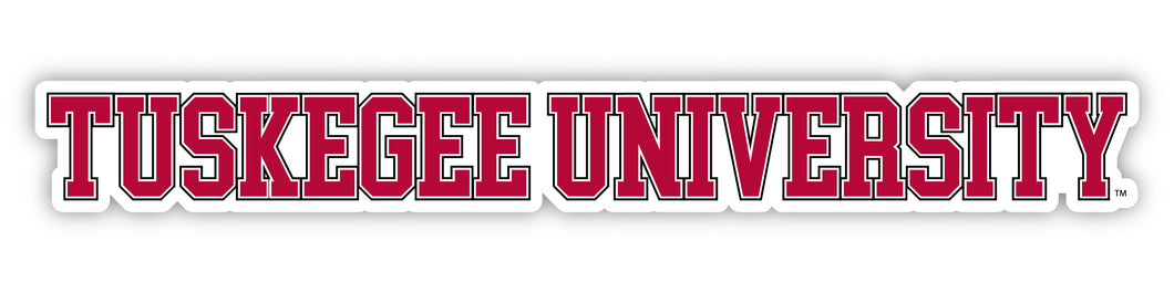 Tuskegee University Officially Licensed College Text Vinyl Decal – White, Clear and Holographic