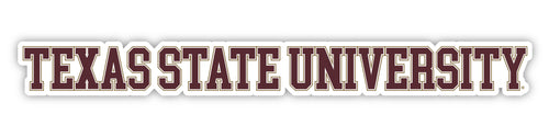Texas State Bobcats Officially Licensed College Text Vinyl Decal – White, Clear and Holographic
