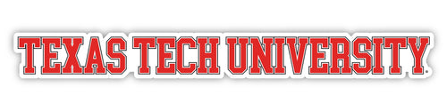 Texas Tech Red Raiders Officially Licensed College Text Vinyl Decal – White, Clear and Holographic