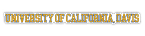 UC Davis Aggies Officially Licensed College Text Vinyl Decal – White, Clear and Holographic