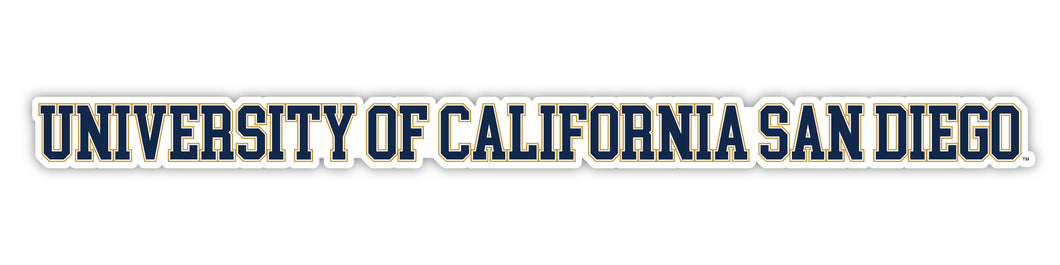 UC San Diego Officially Licensed College Text Vinyl Decal – White, Clear and Holographic