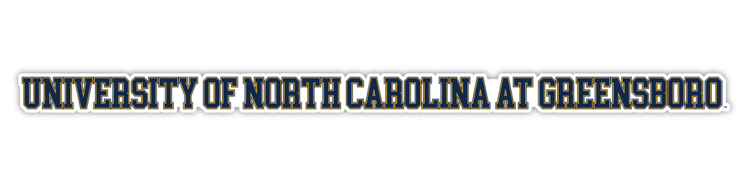 North Carolina Greensboro Spartans Officially Licensed College Text Vinyl Decal – White, Clear and Holographic