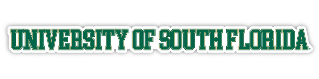 South Florida Bulls Officially Licensed College Text Vinyl Decal – White, Clear and Holographic