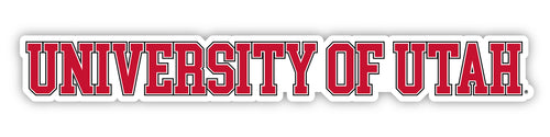 Utah Utes Officially Licensed College Text Vinyl Decal – White, Clear and Holographic