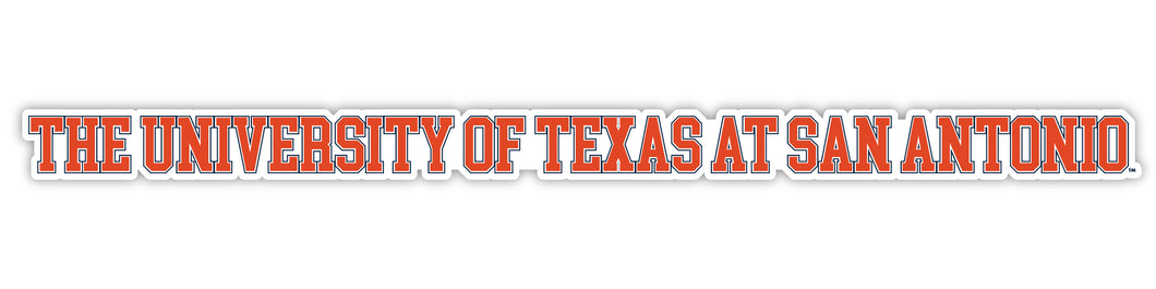 UTSA Roadrunners Officially Licensed College Text Vinyl Decal – White, Clear and Holographic