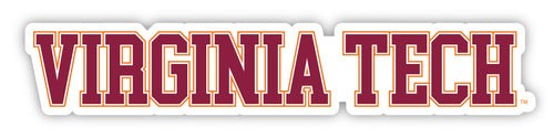 Virginia Tech Hokies Officially Licensed College Text Vinyl Decal – White, Clear and Holographic