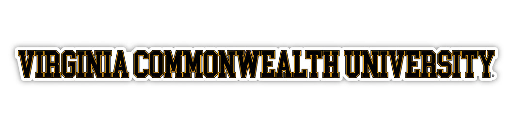 Virginia Commonwealth Officially Licensed College Text Vinyl Decal – White, Clear and Holographic