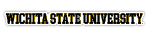 Wichita State Shockers Officially Licensed College Text Vinyl Decal – White, Clear and Holographic