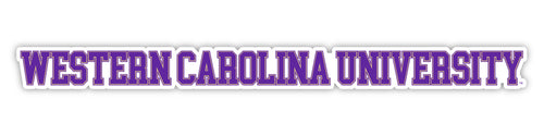 Western Carolina University Officially Licensed College Text Vinyl Decal – White, Clear and Holographic