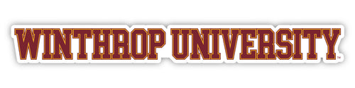 Winthrop University Officially Licensed College Text Vinyl Decal – White, Clear and Holographic