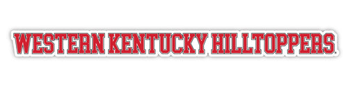 Western Kentucky Hilltoppers Officially Licensed College Text Vinyl Decal – White, Clear and Holographic