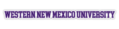 Western New Mexico University Officially Licensed College Text Vinyl Decal – White, Clear and Holographic