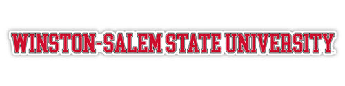 Winston-Salem State Officially Licensed College Text Vinyl Decal – White, Clear and Holographic