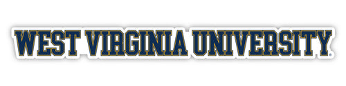 West Virginia Mountaineers Officially Licensed College Text Vinyl Decal – White, Clear and Holographic