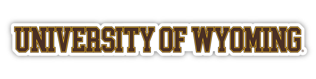 University of Wyoming Officially Licensed College Text Vinyl Decal – White, Clear and Holographic