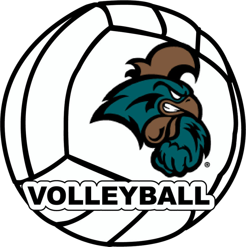 Coastal Carolina University 4-Inch Volleyball Vinyl Decal Officially Licensed Collegiate Product 