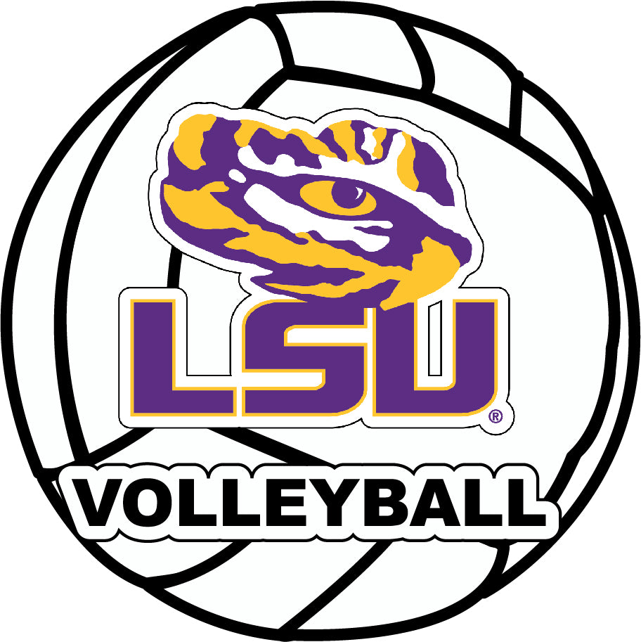 LSU Tigers 4-Inch Volleyball Vinyl Decal Officially Licensed Collegiate Product 
