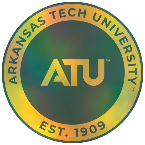 Arkansas Tech University 6-Inch Holographic Vinyl Decal Sticker Officially Licensed Collegiate Product Single
