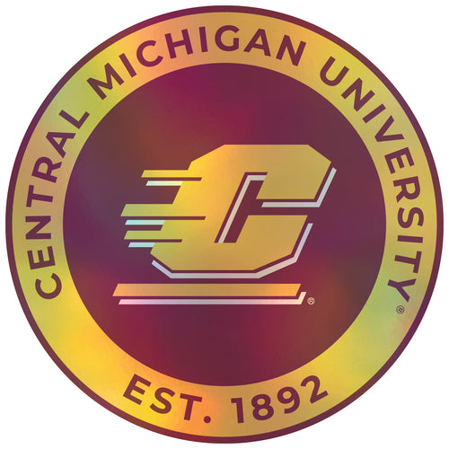 Central Michigan University 4-Inch Holographic Vinyl Decal Sticker Officially Licensed Collegiate Product Single