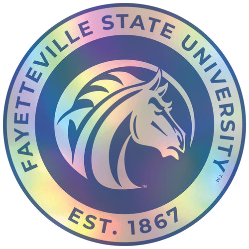 Fayetteville State University 4-Inch Holographic Vinyl Decal Sticker Officially Licensed Collegiate Product Single