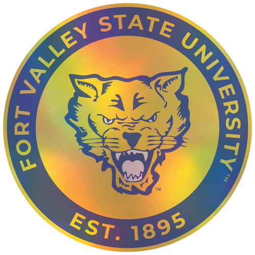 Fort Valley State University 2-Inch Holographic Vinyl Decal Sticker Officially Licensed Collegiate Product Single