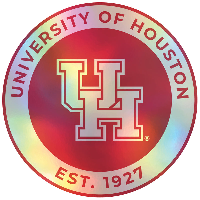 University of Houston 6-Inch Holographic Vinyl Decal Sticker Officially Licensed Collegiate Product 4-Pack