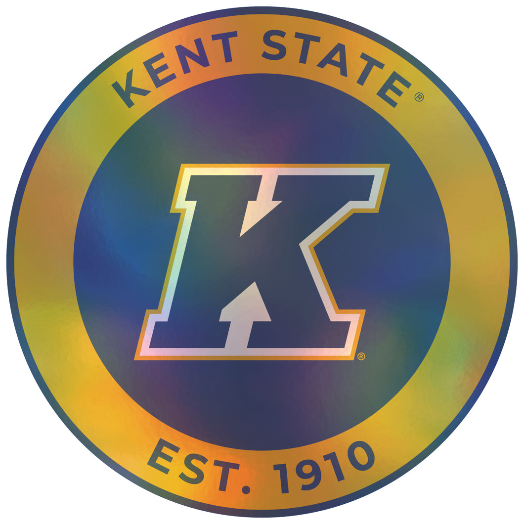 Kent State University 8-Inch Holographic Vinyl Decal Sticker Officially Licensed Collegiate Product 4-Pack