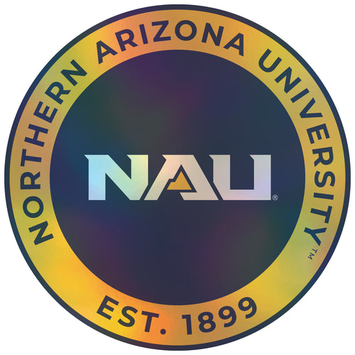 Northern Arizona University 8-Inch Holographic Vinyl Decal Sticker Officially Licensed Collegiate Product 4-Pack