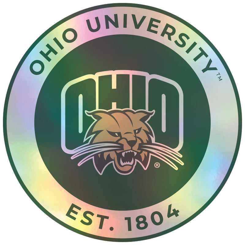 Ohio University 8-Inch Holographic Vinyl Decal Sticker Officially Licensed Collegiate Product Single