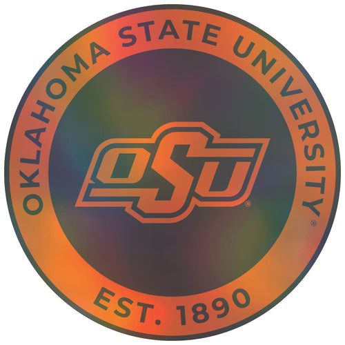Oklahoma State Cowboys 4-Inch Holographic Vinyl Decal Sticker Officially Licensed Collegiate Product Single