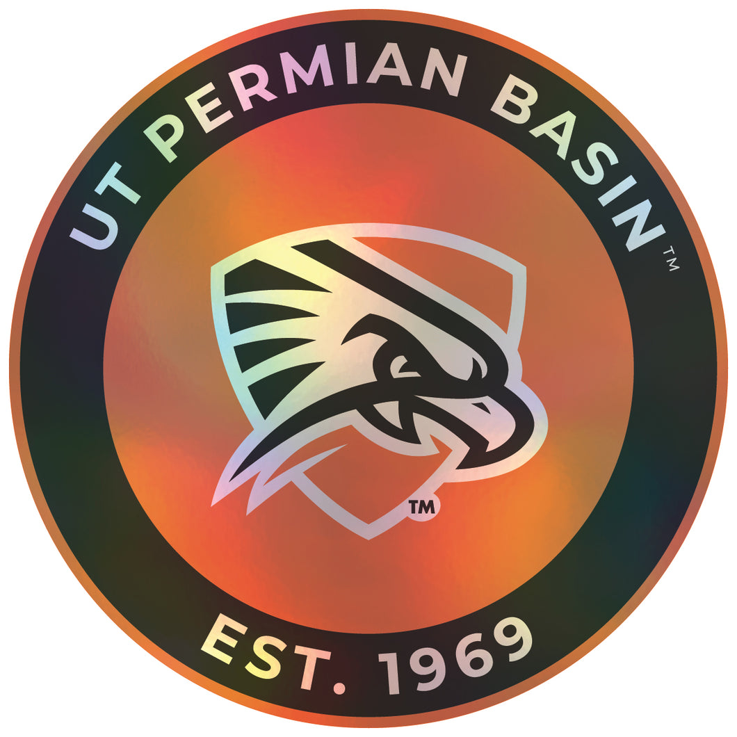 University of Texas of the Permian Basin 8-Inch Holographic Vinyl Decal Sticker Officially Licensed Collegiate Product Single
