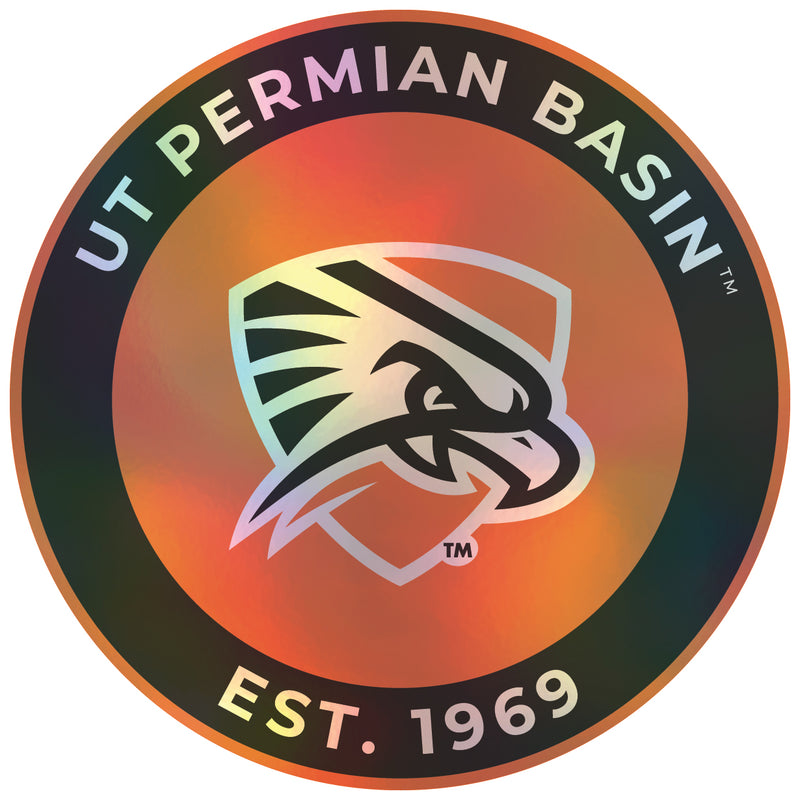University of Texas of the Permian Basin 8-Inch Holographic Vinyl Decal Sticker Officially Licensed Collegiate Product Single