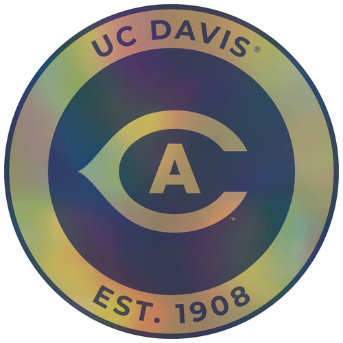 UC Davis Aggies 3-Inch Holographic Vinyl Decal Sticker Officially Licensed Collegiate Product Single