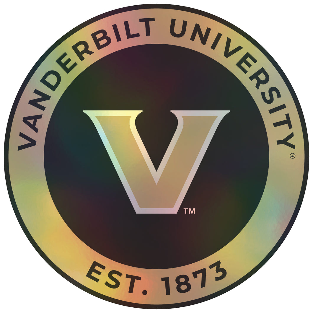 Vanderbilt University 2-Inch Holographic Vinyl Decal Sticker Officially Licensed Collegiate Product 4-Pack