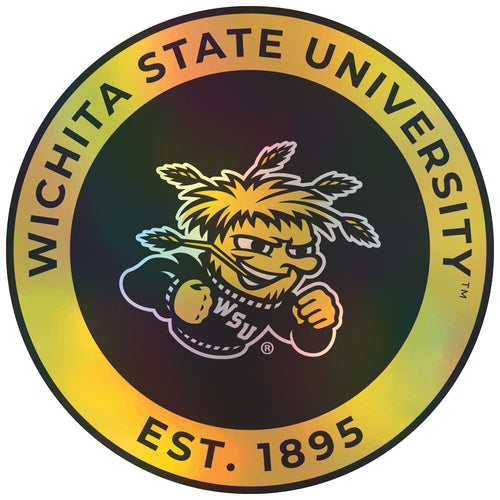 Wichita State Shockers 3-Inch Holographic Vinyl Decal Sticker Officially Licensed Collegiate Product Single