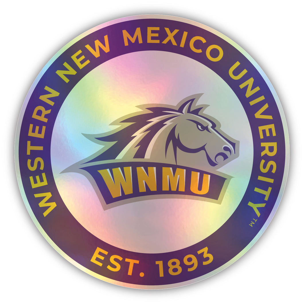 Western New Mexico University 2-Inch Holographic Vinyl Decal Sticker Officially Licensed Collegiate Product Single
