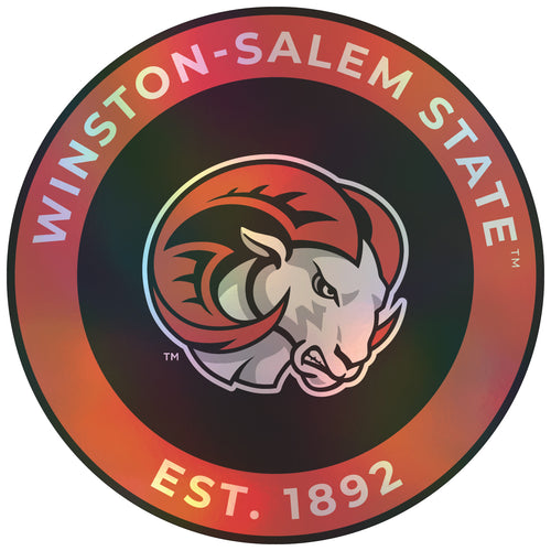Winston-Salem State 4-Inch Holographic Vinyl Decal Sticker Officially Licensed Collegiate Product Single