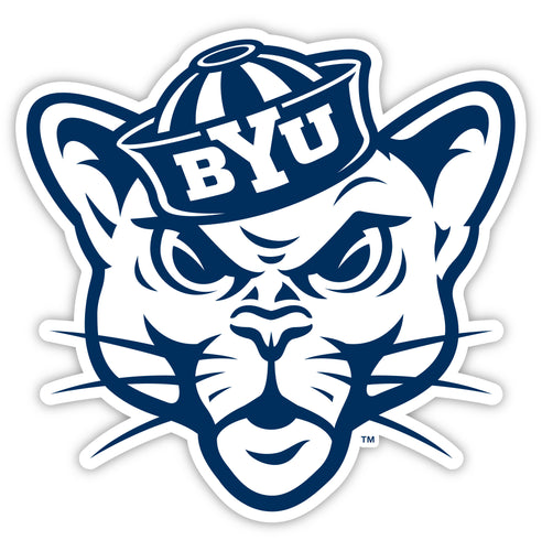 Brigham Young Cougars Sports Team Large Mascot Vinyl Decal Sticker Officially Licensed Collegiate Product 14-Inch