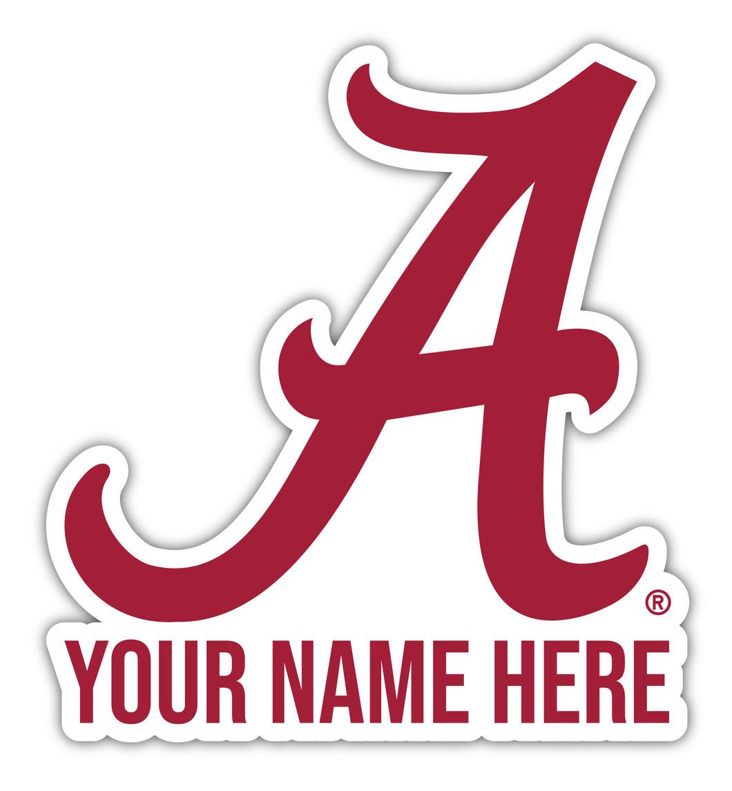 Alabama Crimson Tide 9x14-Inch Mascot Logo NCAA Custom Name Vinyl Sticker - Personalize with Name