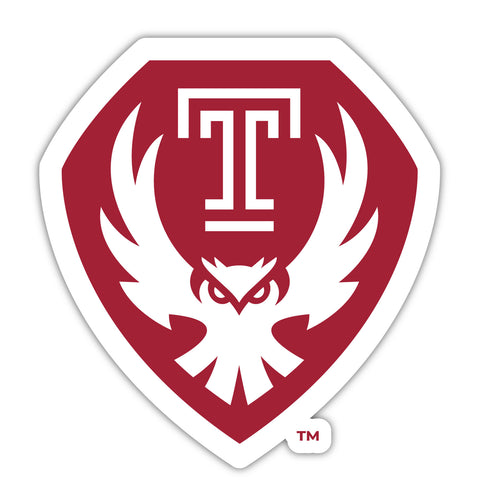 Temple University Sports Team Large Mascot Vinyl Decal Sticker Officially Licensed Collegiate Product 14-Inch