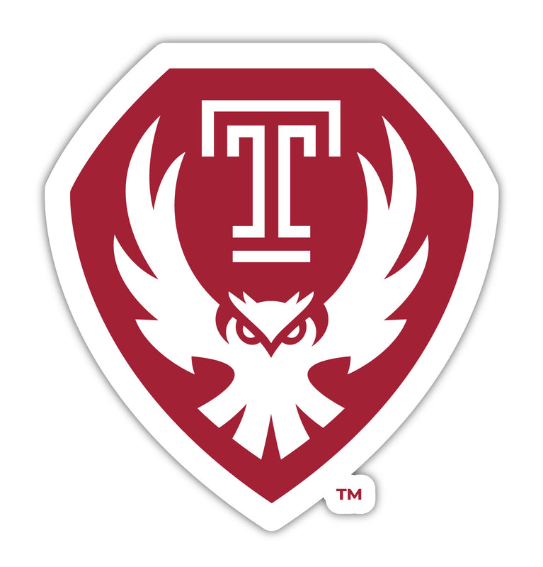 Temple University Sports Team Large Mascot Vinyl Decal Sticker Officially Licensed Collegiate Product 14-Inch
