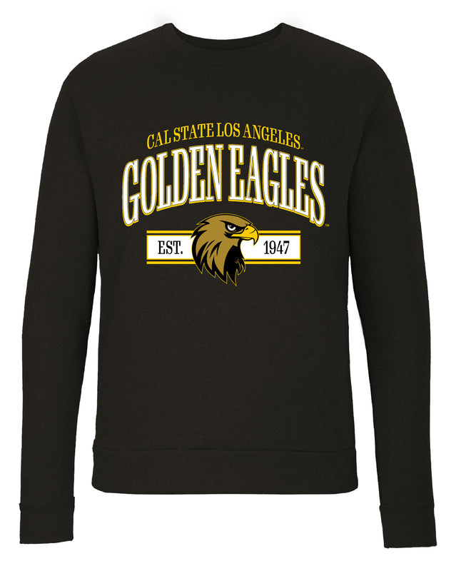 California State University Los Angeles Sweatshirt with Mascot Graphics – Officially Licensed Crewneck Pullover Large Front