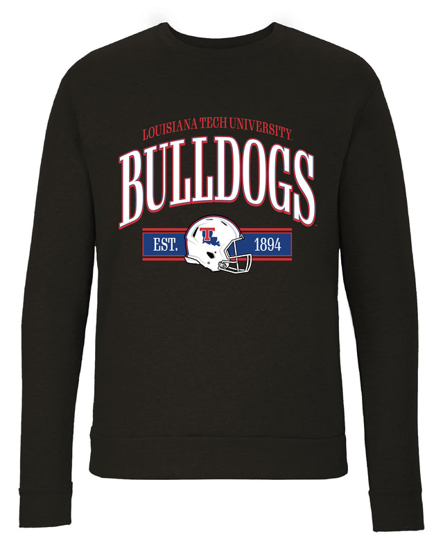 Louisiana Tech Bulldogs Sweatshirt with Mascot Graphics – Officially Licensed Crewneck Pullover Large Front