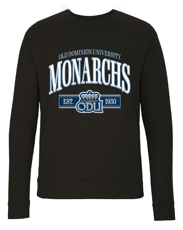 Old Dominion Monarchs Sweatshirt with Mascot Graphics – Officially Licensed Crewneck Pullover Large Front