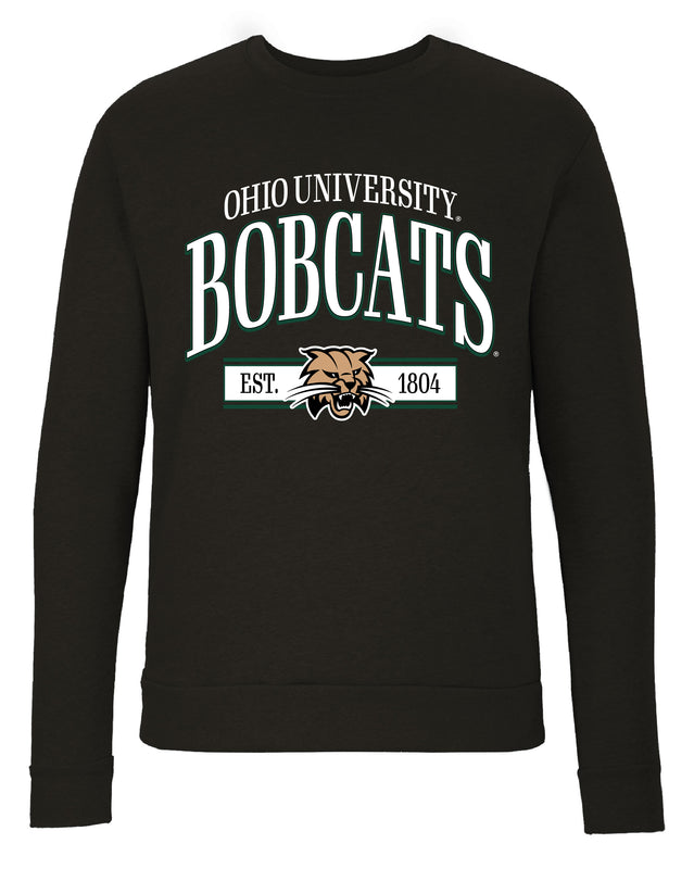 Ohio University Sweatshirt with Mascot Graphics – Officially Licensed Crewneck Pullover Large Front