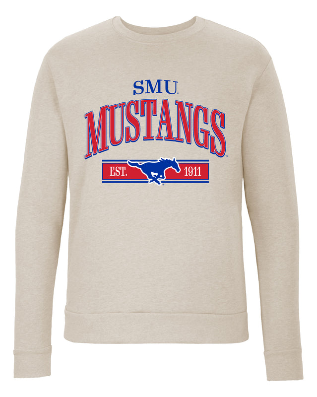 Southern Methodist University Sweatshirt with Large Front Mascot Graphics – Officially Licensed Crewneck Pullover