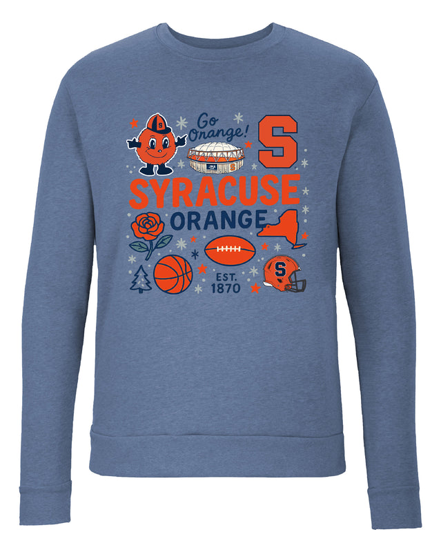 Syracuse Orange Sweatshirt with Medley Design – Officially Licensed Crewneck Pullover Large Front