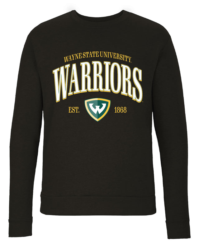 Wayne State Sweatshirt with Mascot Graphics – Officially Licensed Crewneck Pullover Large Front