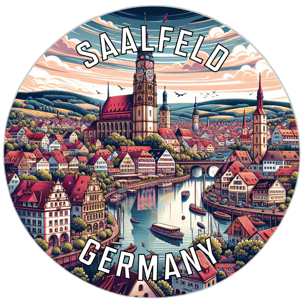 Saalfeld Germany Souvenir Die Cut Flat Magnet 3-Inch