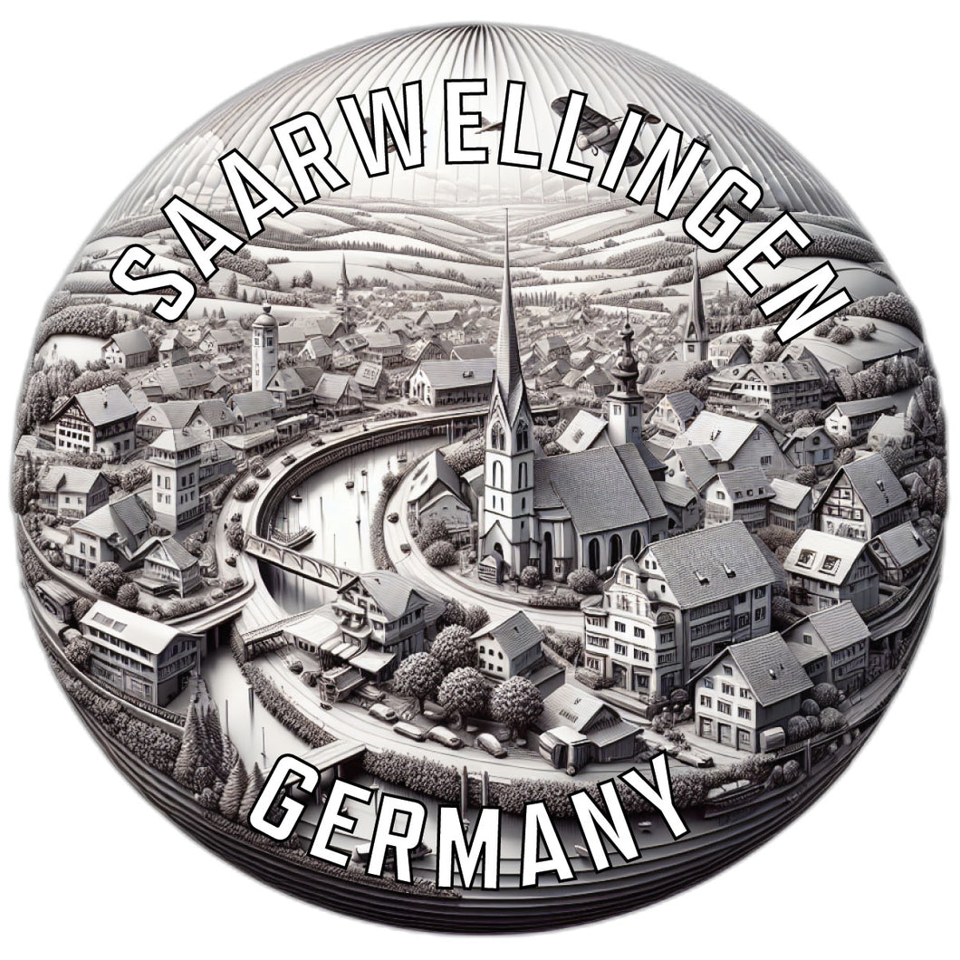 Saarwellingen Germany Souvenir Die Cut Flat Magnet 6-Inch